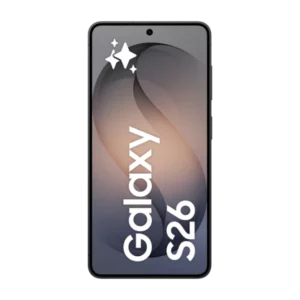 Samsung Galaxy S26 color grafito vista frontal y trasera