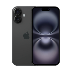 iPhone 16 color negro vista frontal y trasera